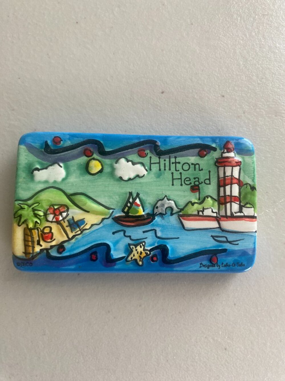 USA South Carolina Hilton Head Island Tourist Souvenir porcelain Fridge Magnet
